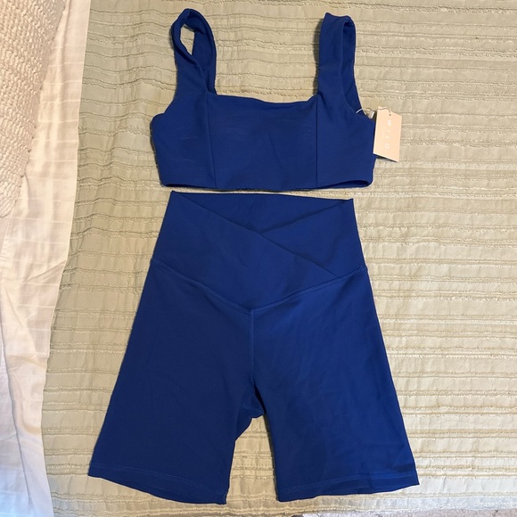Wilo The Label Pants - WILO the Label Cobalt Blue Ribbed Workout Set (NWT)